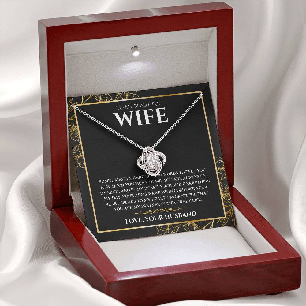 To My Wife, From Husband - Love Knot Necklace