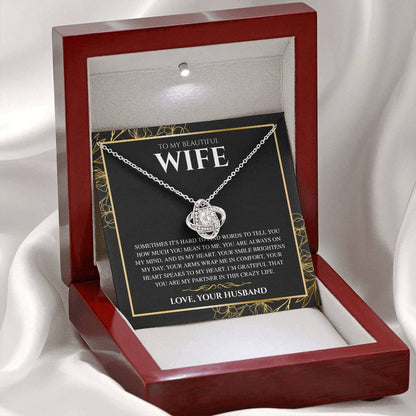 To My Wife, From Husband - Love Knot Necklace