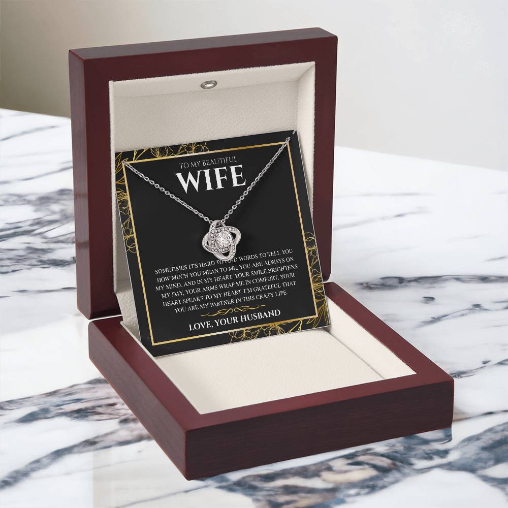 To My Wife, From Husband - Love Knot Necklace