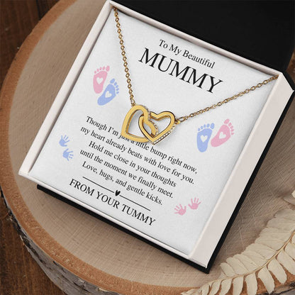 To My Beautiful Mummy - Interlocking Heart Necklace