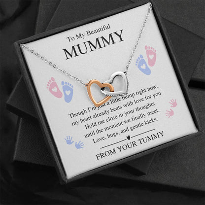 To My Beautiful Mummy - Interlocking Heart Necklace