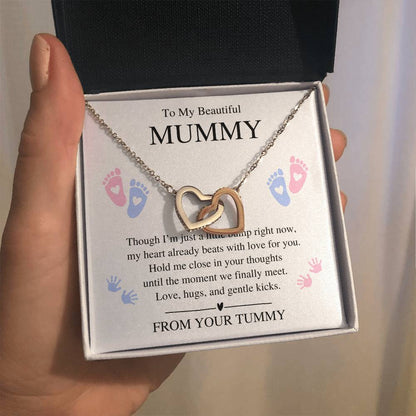 To My Beautiful Mummy - Interlocking Heart Necklace