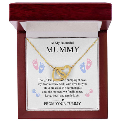 To My Beautiful Mummy - Interlocking Heart Necklace
