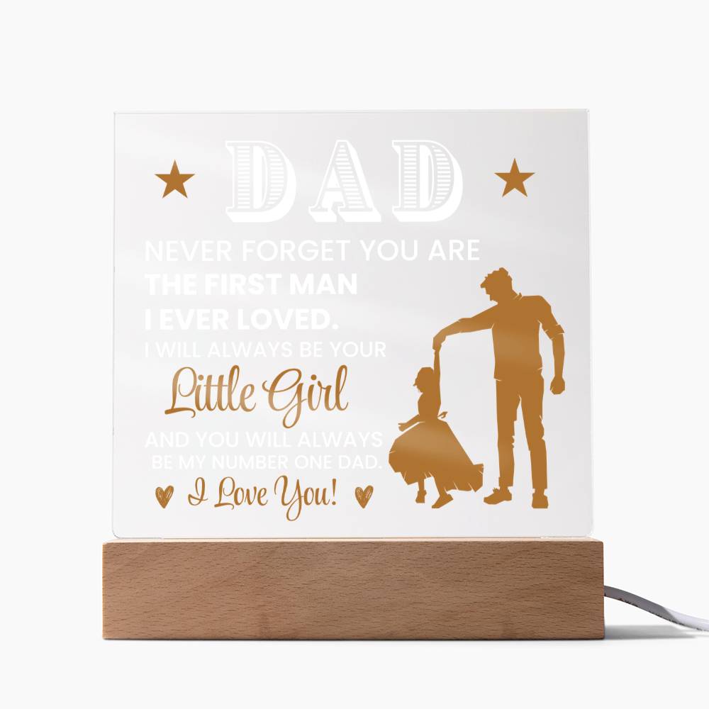 To Dad From Daughter - Acrylic Square Plaque