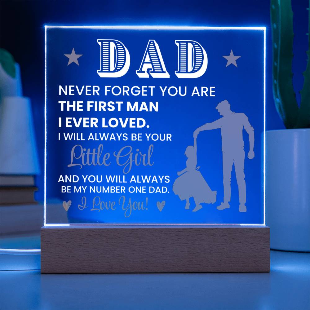 To Dad From Daughter - Acrylic Square Plaque
