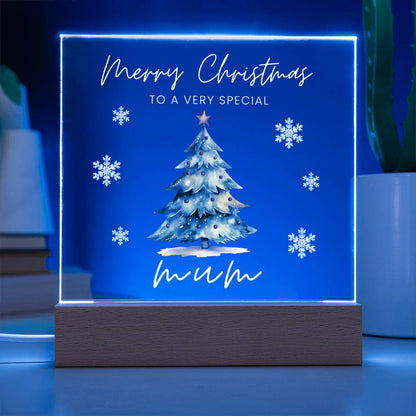 To A Very Special Mum, Merry Christmas - Acrylic Square Plaque
