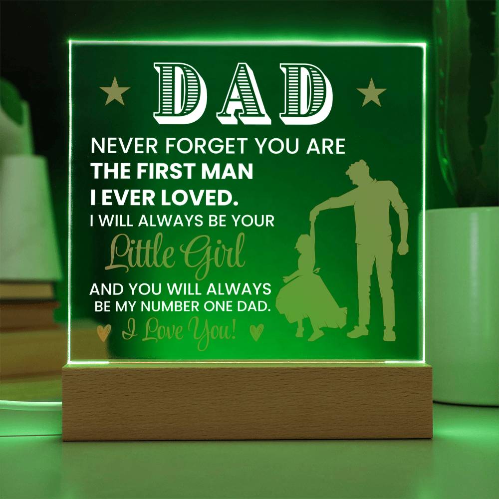 To Dad From Daughter - Acrylic Square Plaque