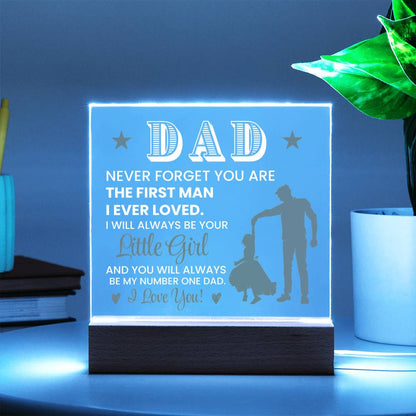 To Dad From Daughter - Acrylic Square Plaque