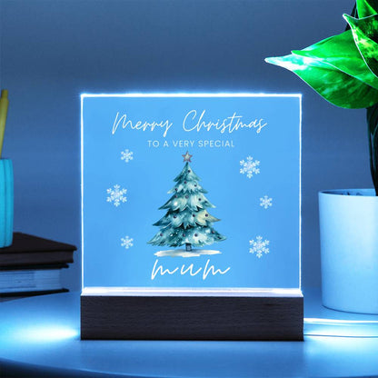 To A Very Special Mum, Merry Christmas - Acrylic Square Plaque