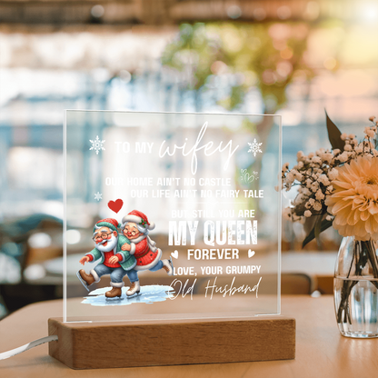 To My Wifey, From Your Grumpy Old Husband - Acrylic Square Plaque