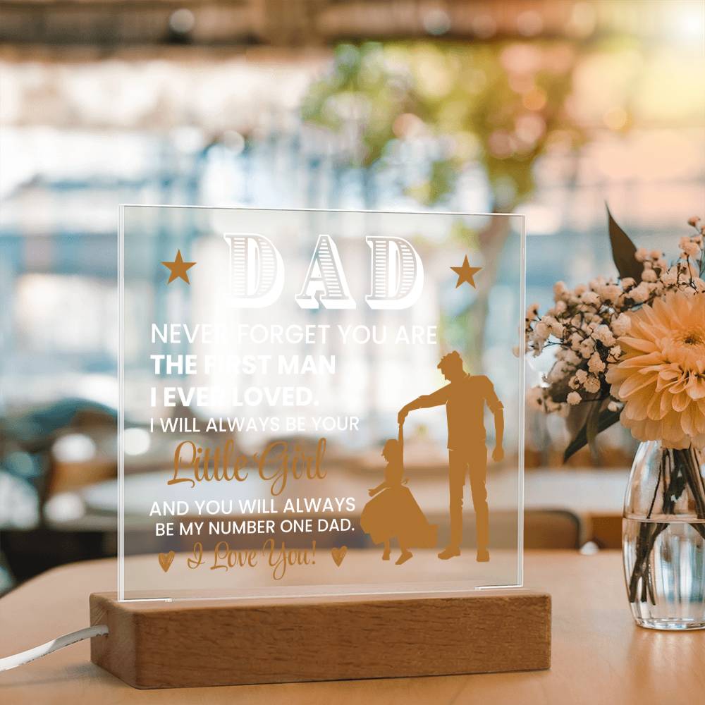 To Dad From Daughter - Acrylic Square Plaque