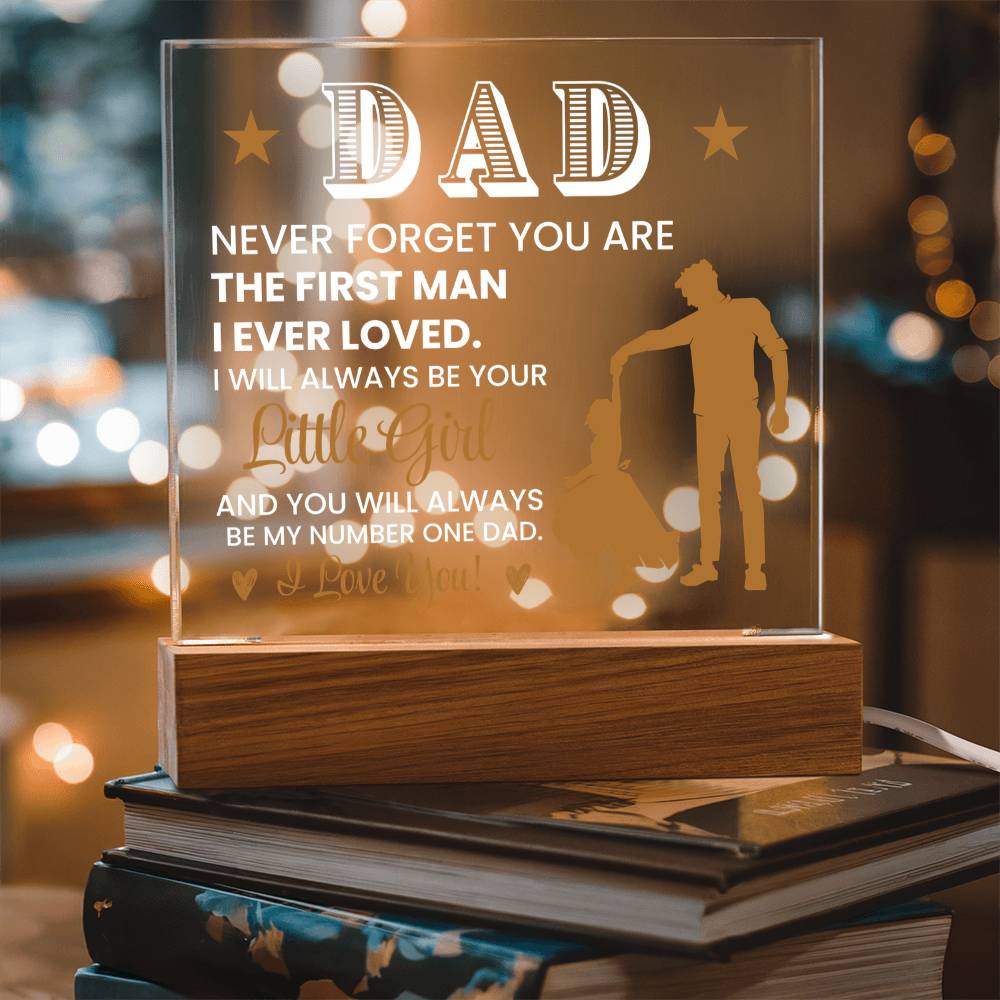 To Dad From Daughter - Acrylic Square Plaque