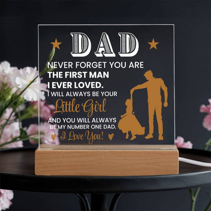 To Dad From Daughter - Acrylic Square Plaque