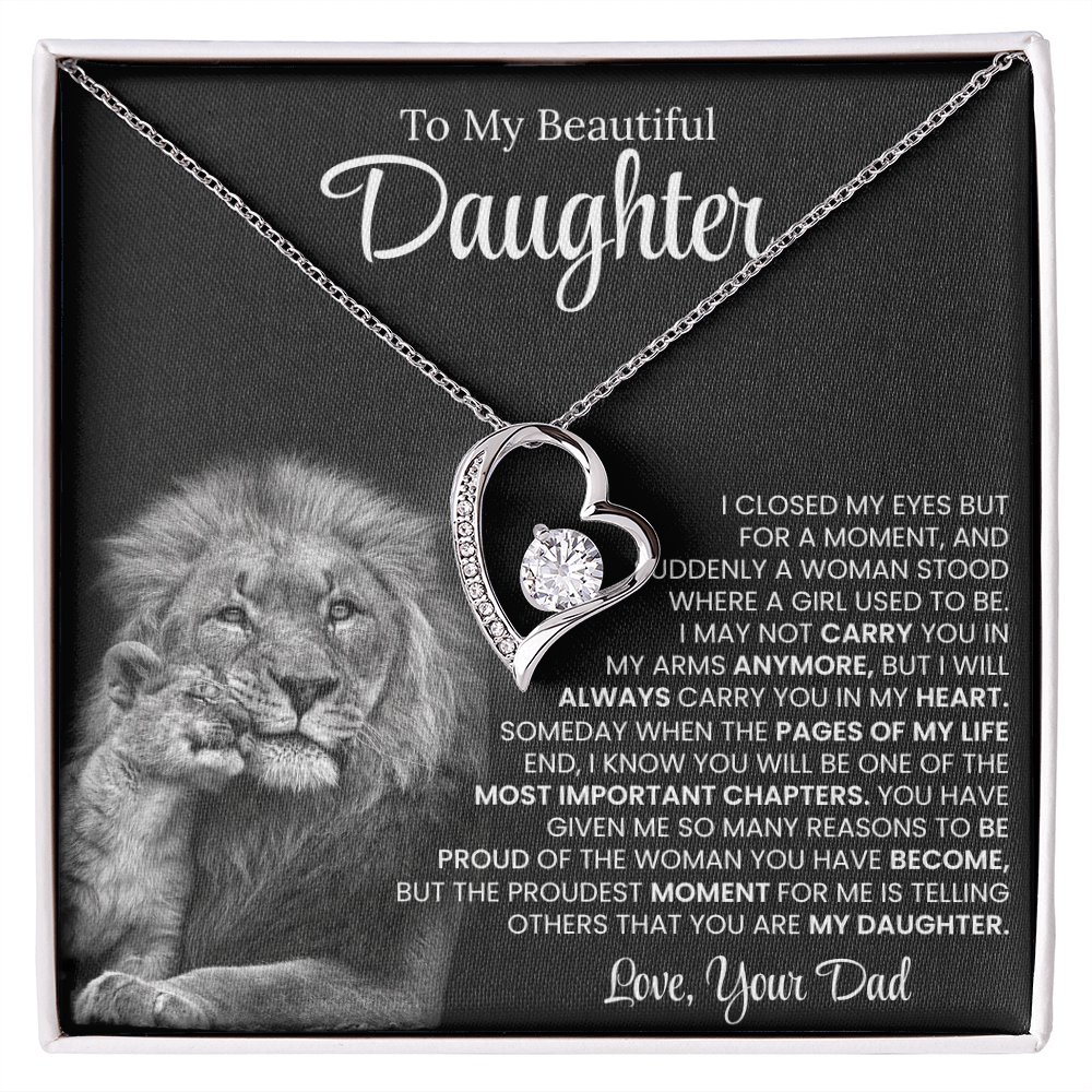 To My Daughter, Love DAD - Forever Love Necklace