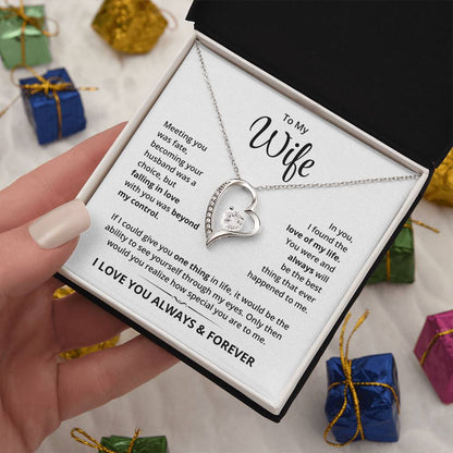 To My Wife, I Love You Always & Forever - Forever Love Necklace