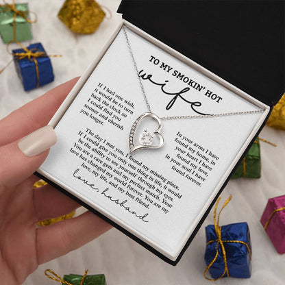 To My Smokin' Hot Wife, Love Husband - Forever Love Necklace