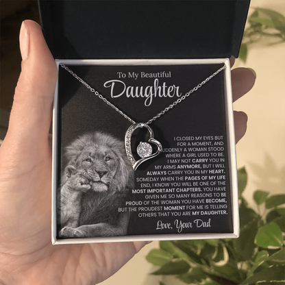 To My Daughter, Love DAD - Forever Love Necklace