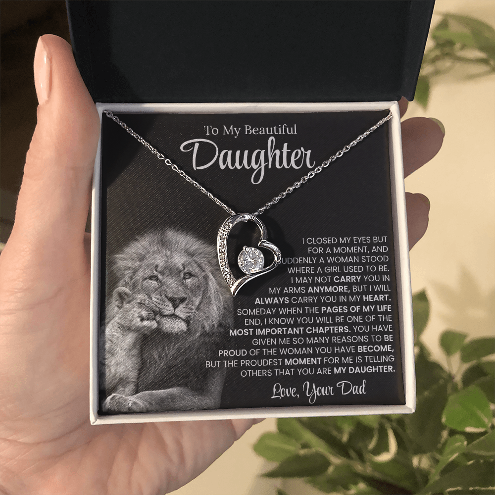To My Daughter, Love DAD - Forever Love Necklace