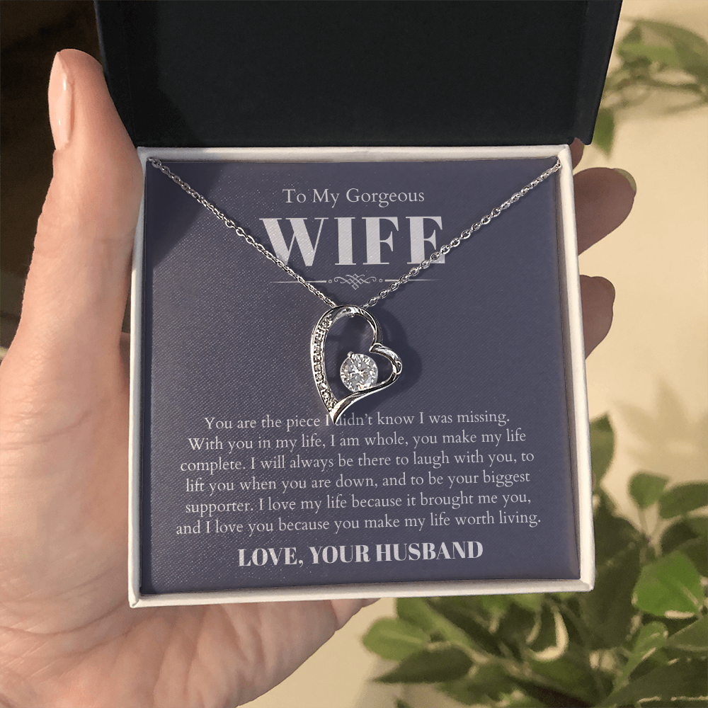 To My Gorgeous Wife, From Husband - Forever Love Necklace