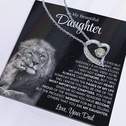 To My Daughter, Love DAD - Forever Love Necklace