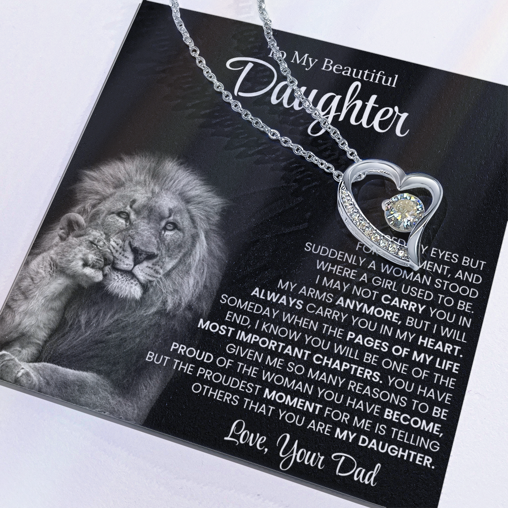 To My Daughter, Love DAD - Forever Love Necklace