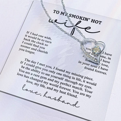 To My Smokin' Hot Wife, Love Husband - Forever Love Necklace