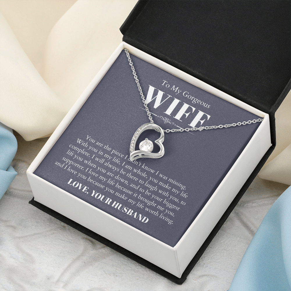 To My Gorgeous Wife, From Husband - Forever Love Necklace