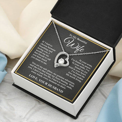 To My Beautiful Wife, From Husband - Forever Love Necklace