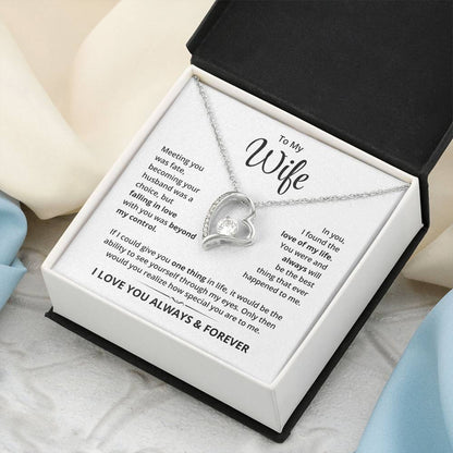 To My Wife, I Love You Always & Forever - Forever Love Necklace