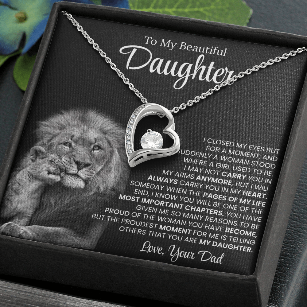 To My Daughter, Love DAD - Forever Love Necklace