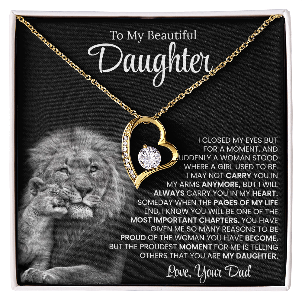 To My Daughter, Love DAD - Forever Love Necklace