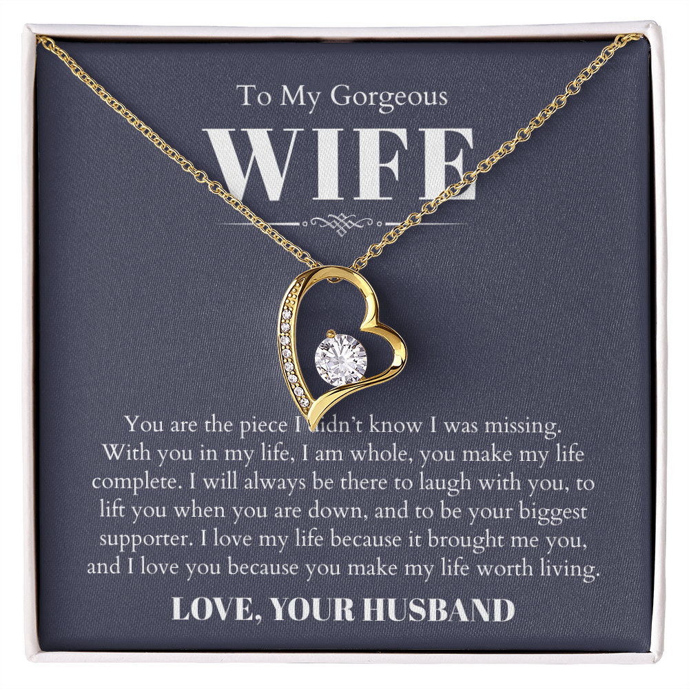 To My Gorgeous Wife, From Husband - Forever Love Necklace