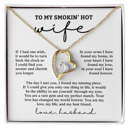 To My Smokin' Hot Wife, Love Husband - Forever Love Necklace