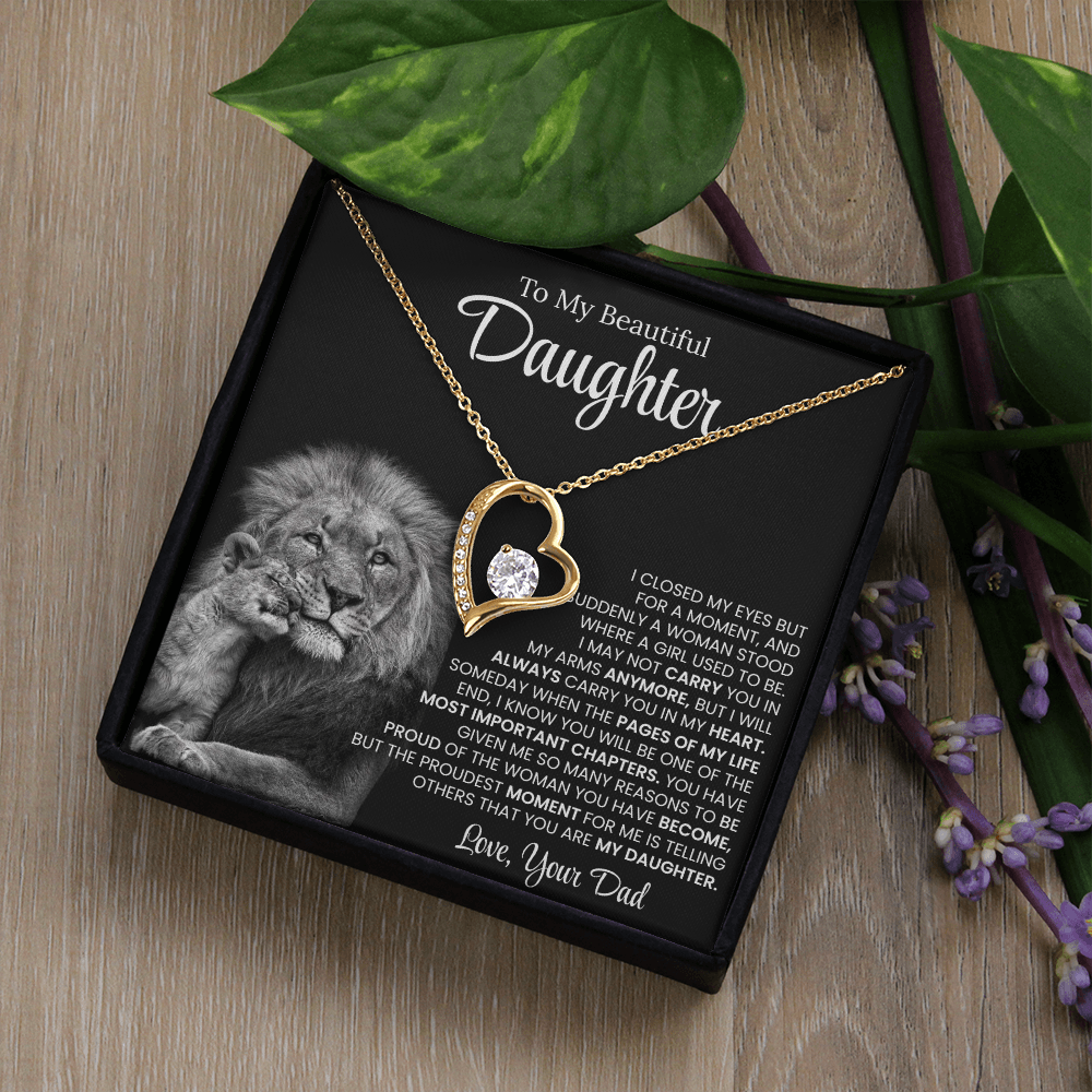 To My Daughter, Love DAD - Forever Love Necklace