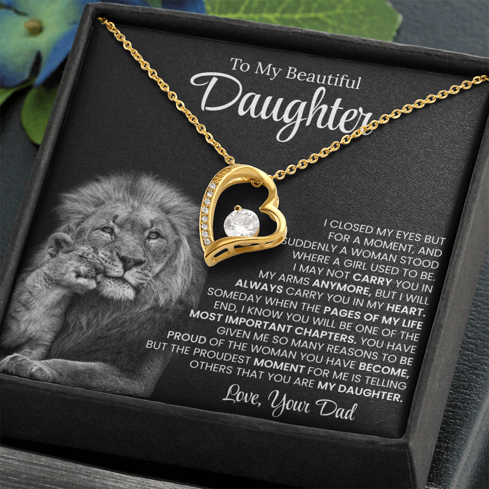 To My Daughter, Love DAD - Forever Love Necklace