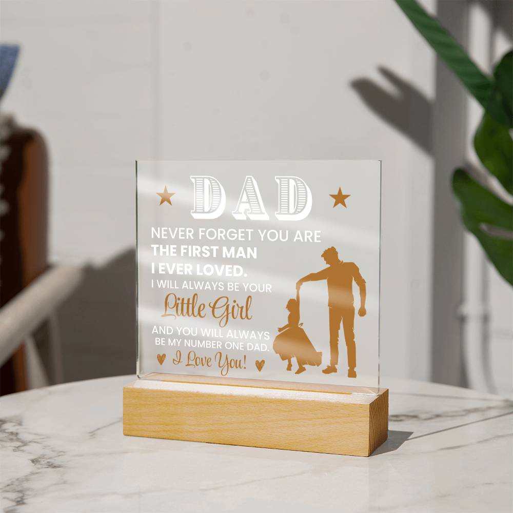 To Dad From Daughter - Acrylic Square Plaque