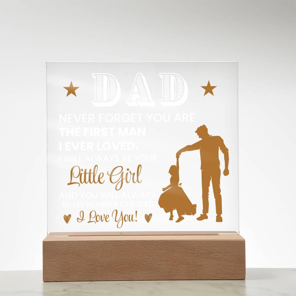 To Dad From Daughter - Acrylic Square Plaque