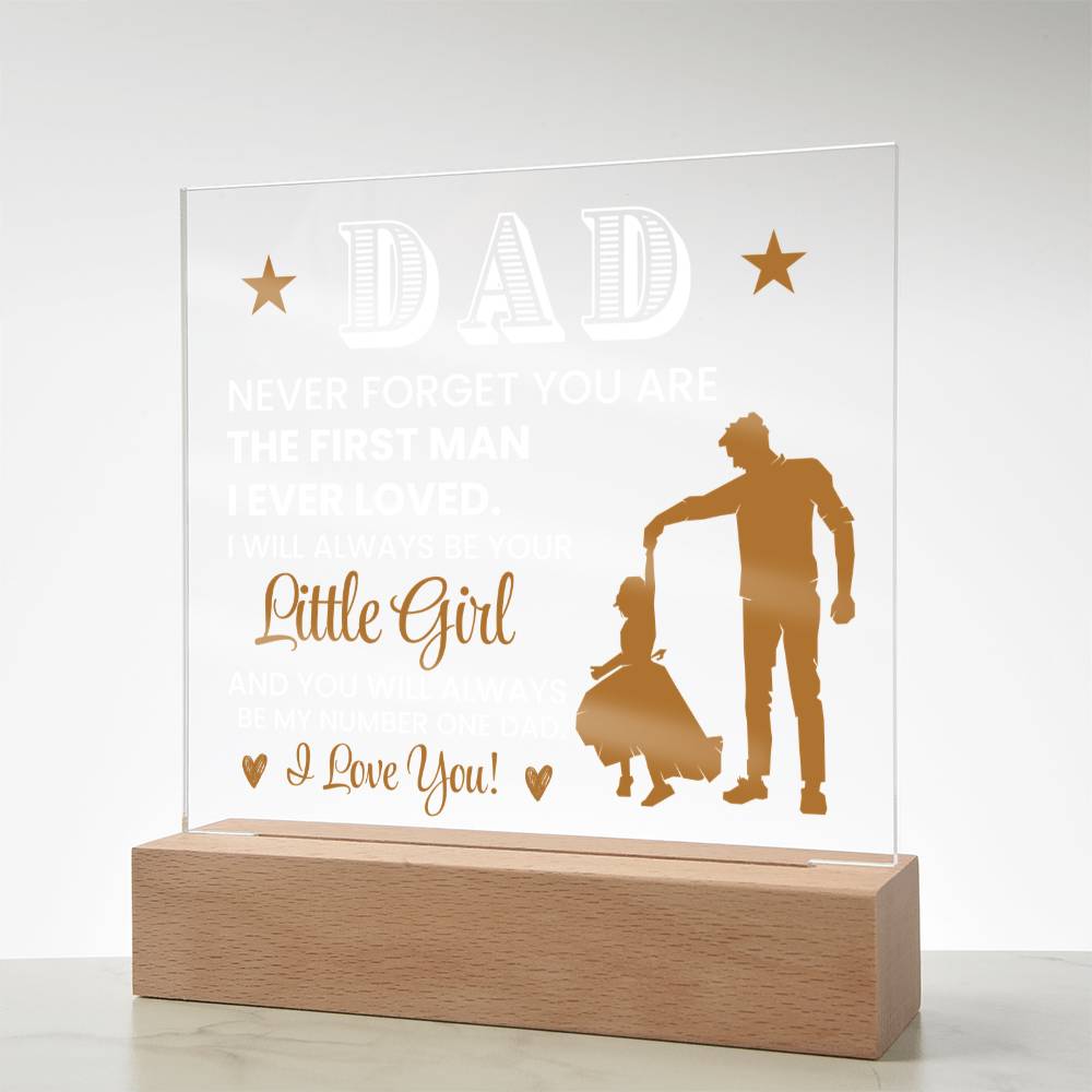 To Dad From Daughter - Acrylic Square Plaque
