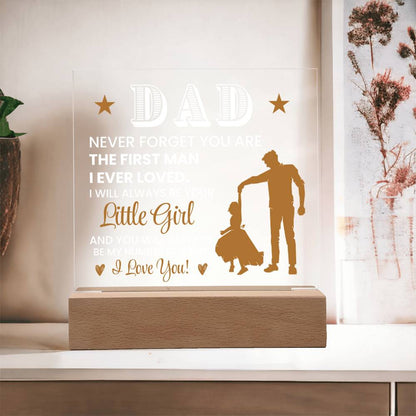 To Dad From Daughter - Acrylic Square Plaque