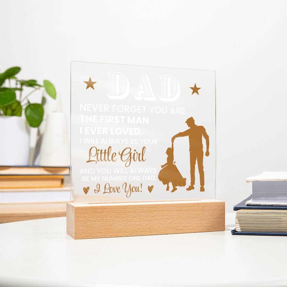 To Dad From Daughter - Acrylic Square Plaque