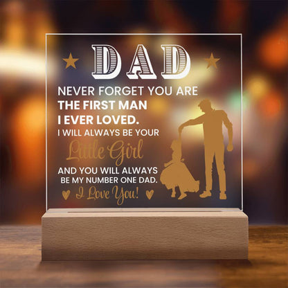 To Dad From Daughter - Acrylic Square Plaque