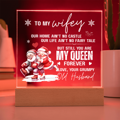 To My Wifey, From Your Grumpy Old Husband - Acrylic Square Plaque