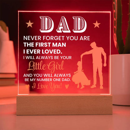 To Dad From Daughter - Acrylic Square Plaque