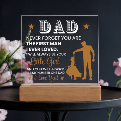 To Dad From Daughter - Acrylic Square Plaque