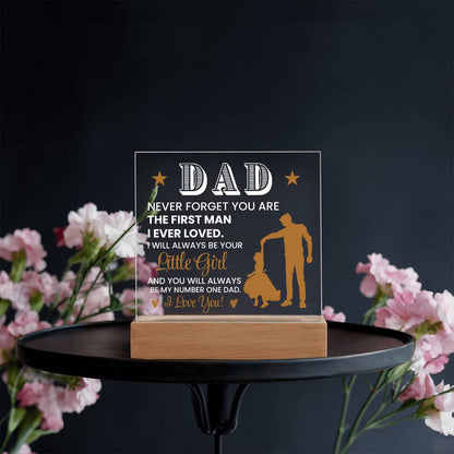 To Dad From Daughter - Acrylic Square Plaque