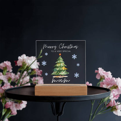 To A Very Special Mum, Merry Christmas - Acrylic Square Plaque