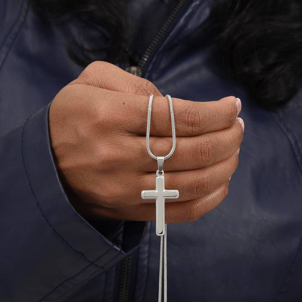 To My Son, I Love You, From Mom - Artisan Cross Necklace