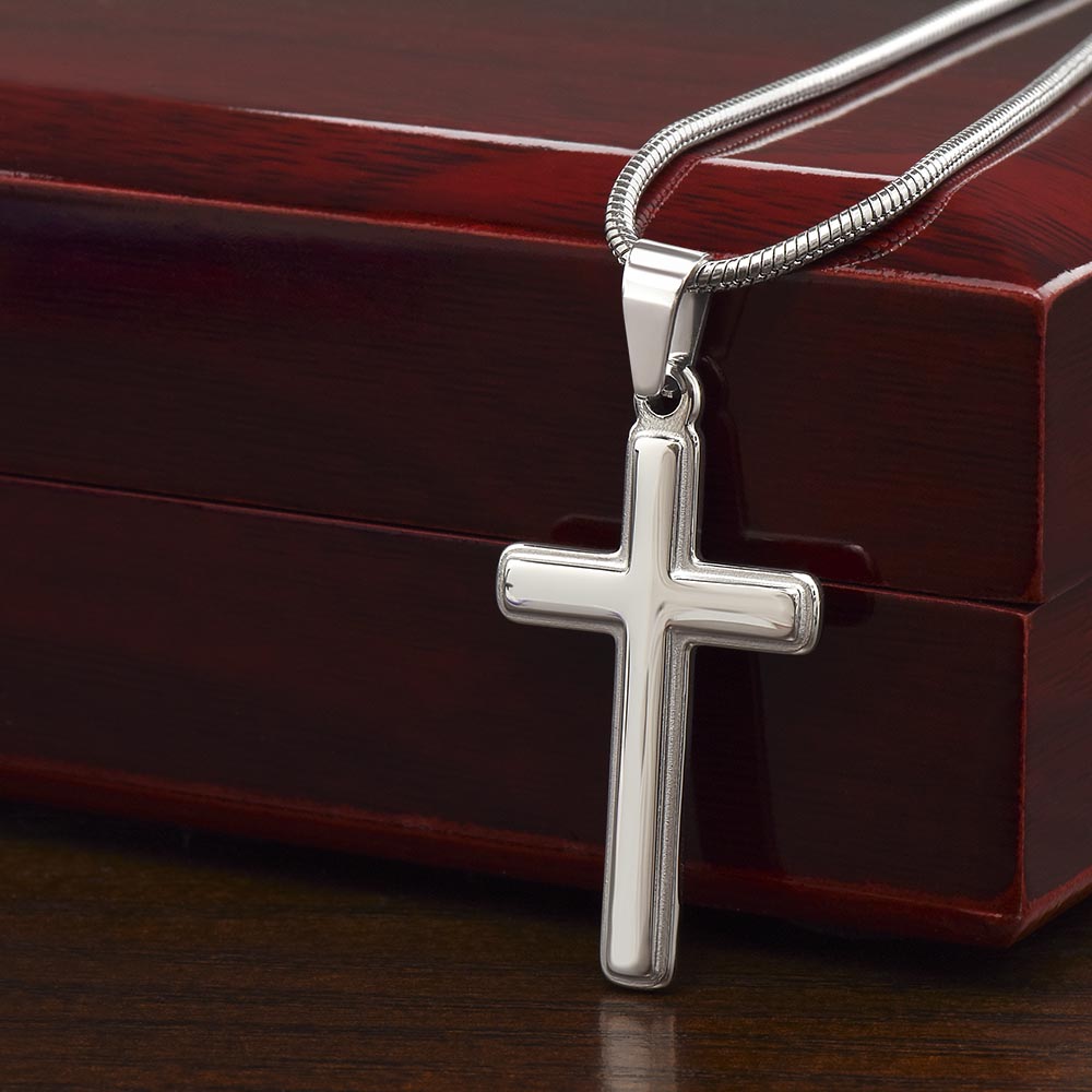 To My Son, I Love You, From Mom - Artisan Cross Necklace